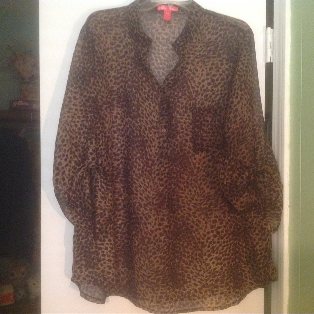 Mix & Co. Sheer Overshirt Used